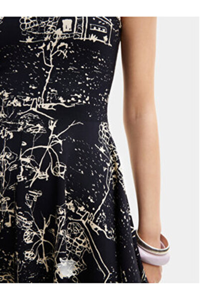 Desigual Γυναικείο Καλοκαιρινό Φόρεμα 24SWVK09 Μαύρο