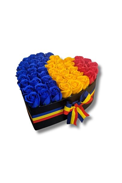 OEM Aranjament cu trandafiri din săpun, tricolori, 33cm, Marce's Occasion Box