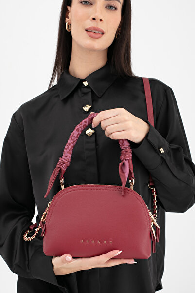 Sisley Women's Shoulder Bag Burgundy - Stone Sly277