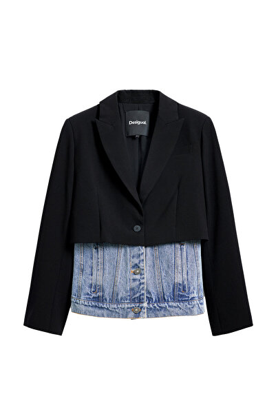 Desigual Γυναικείο Μπλέιζερ 25SWEW28 Μαύρο