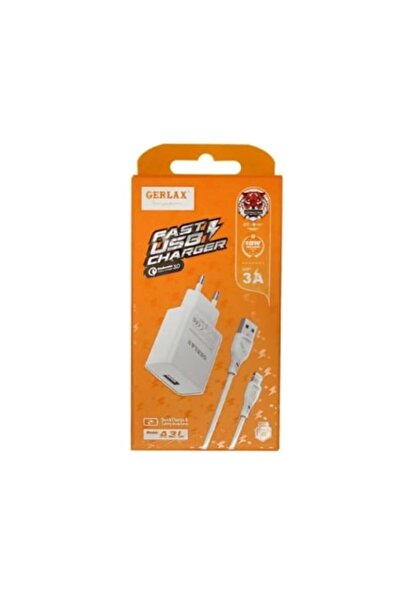 GERLAX Încărcător de telefon A3L cu încărcare rapidă și cablu iPhone QC 3.0 18W