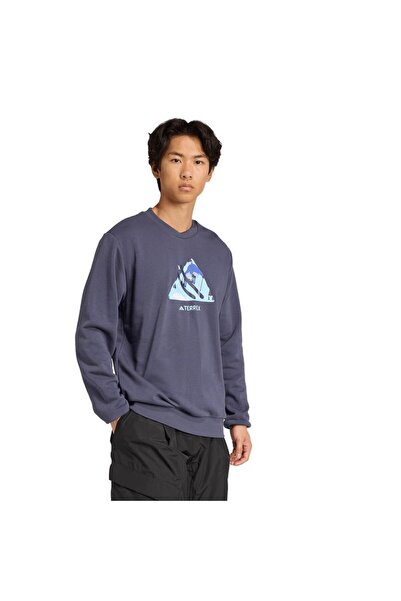 adidas Erkek Mavi Sweatshirt SNOW CREW KE2318