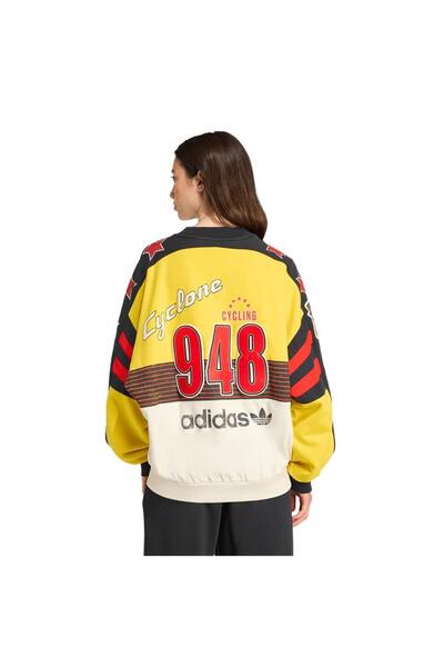 adidas Women's Yellow Sweatshirt Cycling Crew Jw0147