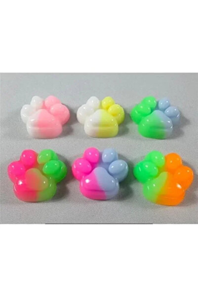 Genel Markalar 6 Adet Sevimli Mini Sukuşi Kedi Patisi Oyuncaklar, Mochi Squishy Yumuşak Kedi Pençesi, Stres