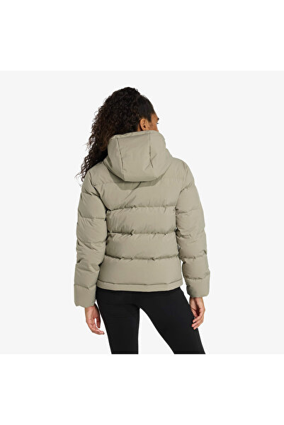 adidas Helionic Climawarm Dolgulu Kapüşonlu Kadın Yeşil Outdoor Montu