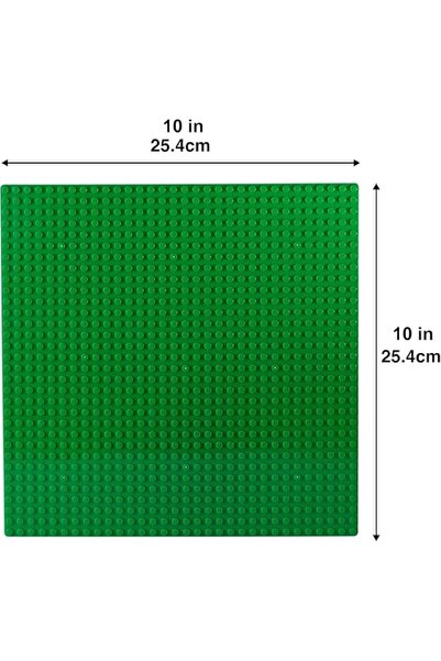 HAPPENS 11024 Classic Gri Zemin Plaka, +4 Yaratıcı Oyuncak Yapım Seti (1 Parça) 25cmx25cm, Baseplate