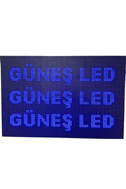 mexanli 32X96 MAVİ ÇİFT TARAFLI WİFİLİ LED TABELA KAYAN YAZI CNC KASALI DÜKKA...