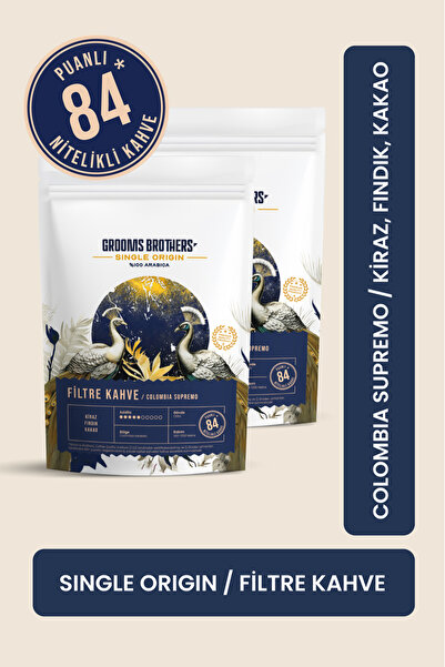 Colombia Nitelikli Filtre Kahve Seti (Çekirdek) Colombia Supremo 250g x 2 Adet