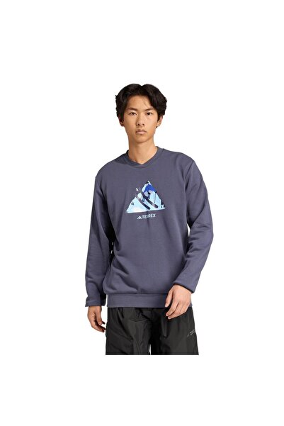 adidas Ανδρικό μπλουζάκι μπλε SNOW CREW KE2318