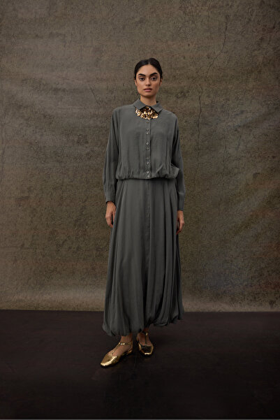 Garzia Elastic Shirt Balloon Skirt Set