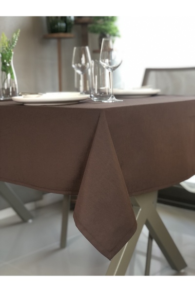 desen izmir American Service, 130 X 280 Brown Tablecloth