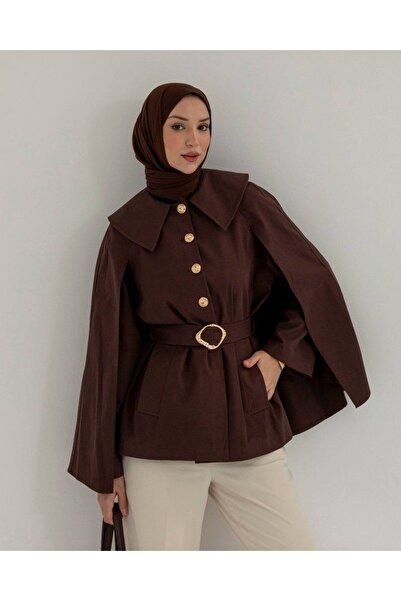 RAFAH Pelerin detaylı trençkot