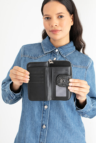 United Colors of Benetton ΓΥΝΑΙΚΕΙΟ ΠΟΡΤΟΦΟΛΙ BENETTON ΜΑΥΡΟ BNT1661