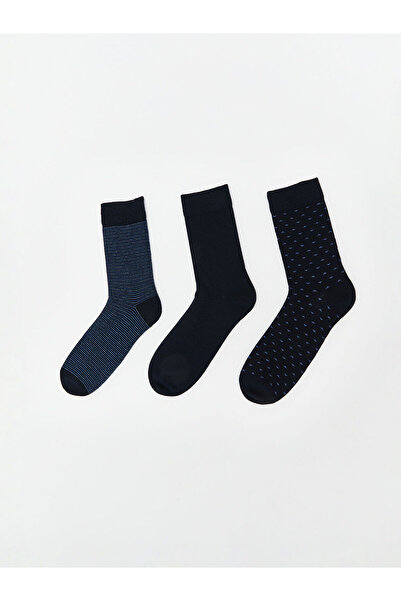 LC Waikiki Ανδρικές κάλτσες με σχέδια LCW ECO, 3 τεμαχίων (W5)