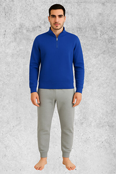 MOLICO Unisex New Season Cotton Seasonal Half-Zip Sweatshirt Tracksuit Bottoms Combination Set of 2