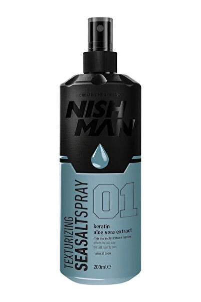 Nishman Sea Salt Sprey 200 ml – Mat Bitişli, Doğal Plaj Dalgası Etkisi, Aloe Vera & Keratin