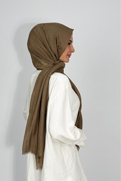 Betimoda Aya Thin Cotton Solid Color Shawl Olive Green