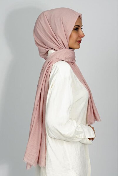 Betimoda Aya Fine Cotton Solid Color Shawl Powder