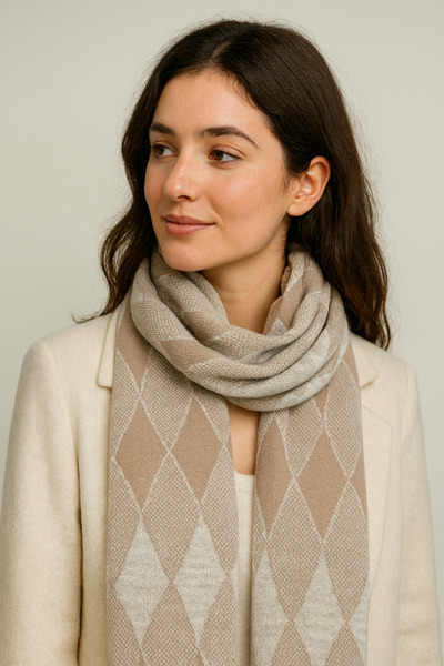 Sebir Moda Baklava Patterned Knitwear Scarf