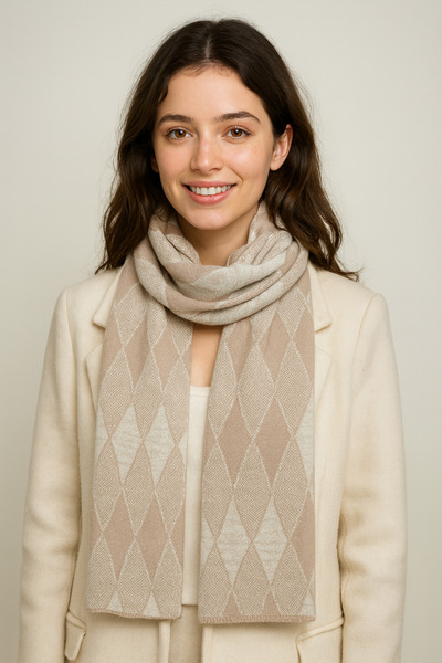 Sebir Moda Baklava Patterned Knitwear Scarf