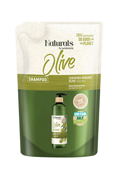Naturals By Watsons Natural Olive Oil Refill Shampoo 450 ml – Moisturizing an...
