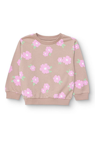 ebebek Hello Baby HelloBaby Kız Bebek Basic Sweatshirt Şardonlu Bisiklet Yaka...