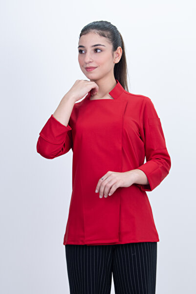 Das Uniform Düz Şef Gömlek Aşçı Kıyafeti Chef Aşçı Forması
