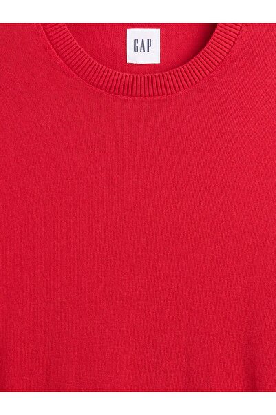 GAP Erkek Kırmızı Bisiklet Yaka Kazak