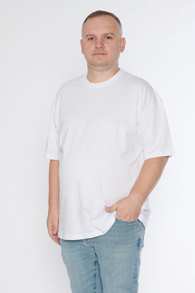 BlackHorn Black Horn Erkek Bisiklet Yaka %100 Pamuk Oversize T-Shirt