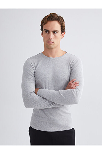 LC Waikiki Peak New Season Crew Neck Basic Long Sleeve Men's T-Shirt