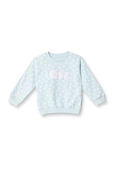 ebebek Hello Baby HelloBaby Kız Bebek Sweatshirt Şardonlu Bisiklet Yaka Uzun Kol