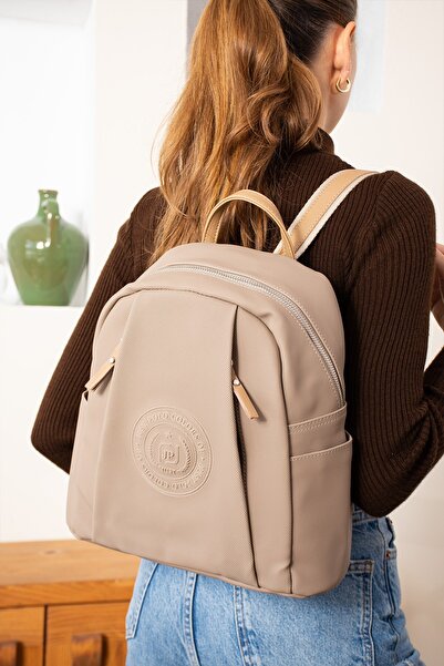 Just Polo Women's Faux Leather Backpack Mrclassic– Stylish, Casual and Suitable for School Use