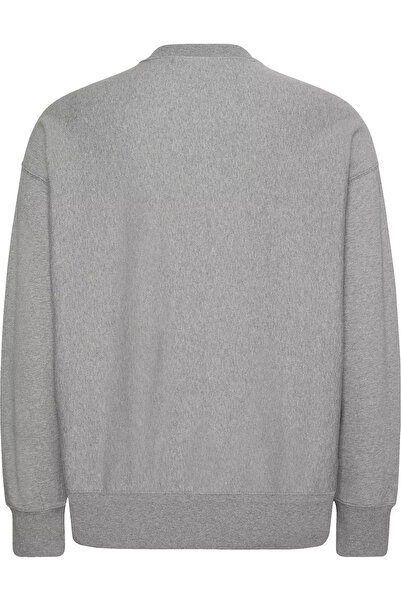 Calvin Klein Erkek %100 Pamuklu CK Logolu Yuvarlak Yakalı Uzun Kollu Gri Sweatshirt LV04RD242G-P7E