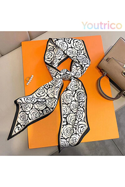 Youtrico وشاح حريري منقوش، عصابة رأس ورقبة مزدوجة الجوانب، أجواء الخريف والشتاء