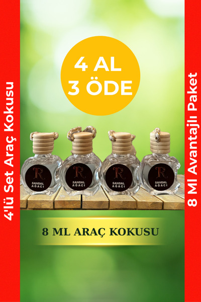 Revilya 4 Al 3 Öde Araç Kokusu - Mini Mekan Kokusu – Sandal Ağacı 8 ml