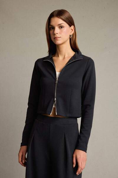 DeFacto Half Turtleneck Modal Zippered Sweatshirt G2921Ax25Au