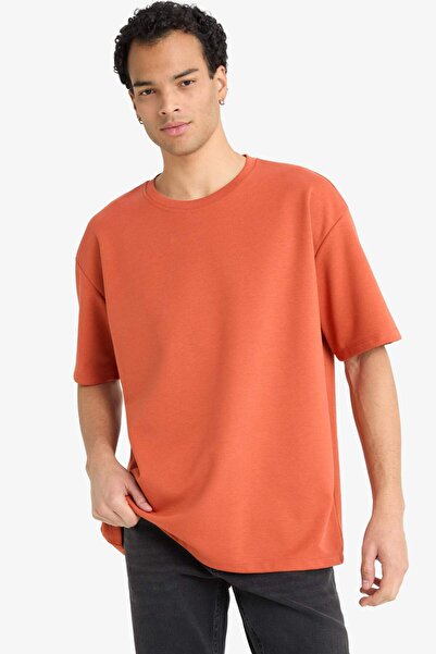 DeFacto Oversize Wide Fit Crew Neck Short Sleeve T-Shirt G1702Ax25Au