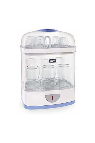 Chicco 2-In-1 Sterilnatural Steam Sterilizer 24-hour Protection With Adjustable Size Bpa Free - Clea