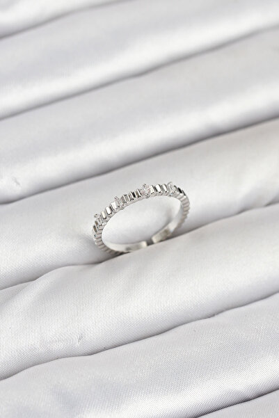 callerrons accessories خاتم نسائي من النحاس الفضي اللون مقطوع بالليزر - EBJ250927W37980