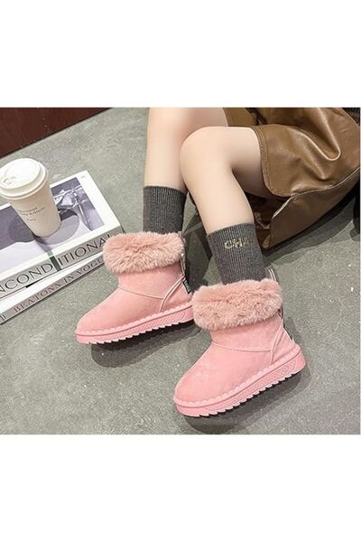 OEM Cizme copii, textil, imblanite cu talpa de cauciuc, 34