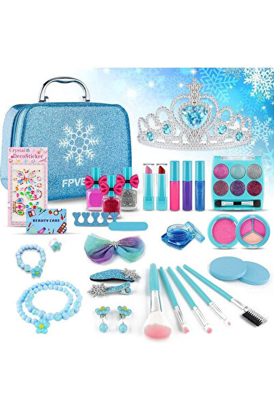 HALAMODO 33-Pieces Kids Makeup Kit For Girl 21.5x8.2x15.5cm