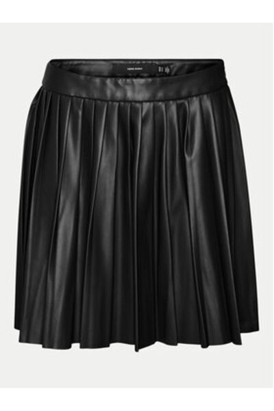 Vero Moda Γυναικεία Φούστα από Δέρμα 10316312 Μαύρη