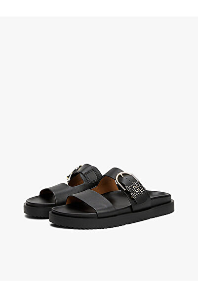 Tommy Hilfiger kadın leather sporty mule terlik