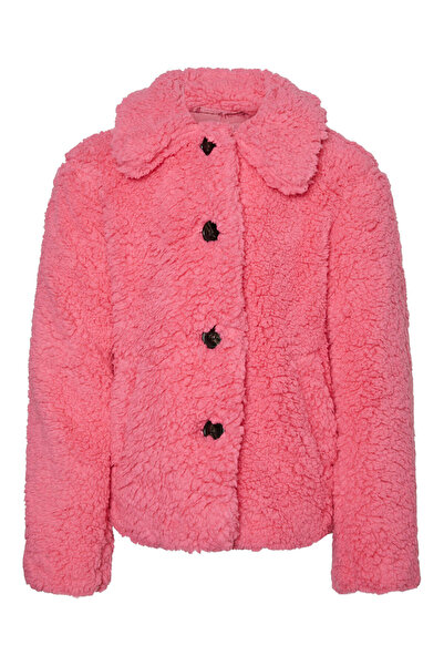 Vero Moda Girl Παλτό από δέρμα προβάτου για κορίτσια 10271644 Ροζ