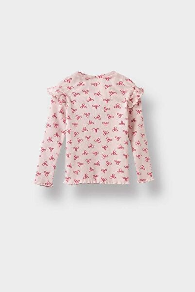 DeFacto Baby Girl Crew Neck Ribbed Camisole Patterned Long Sleeve T-Shirt (25 Au)