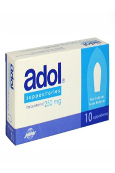 JP OFFER 1+1 Adol Paracetamol 250 mg – 10 Suppositories Package 1+1