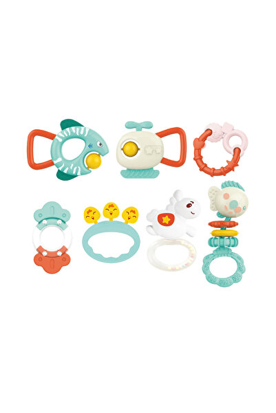 HALAMODO مجموعة ألعاب خشخيشة التسنين المكونة من 7 قطع