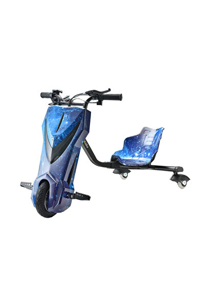 HALAMODO سكوتر دريفت عالي الطاقة 24 فولت، قابل للتعديل بزاوية 360 درجة، مزود بتقنية البلوتوث ومعدات حماية، أزرق، 68.5×54×21 سم