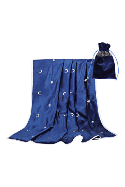 HALAMODO Silver Braid Divination Tablecloth With Tarot Card Bag