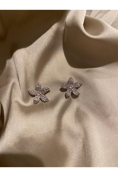 kalia Çelik Silver Pembe Çiçek Küpe